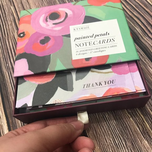 KTSMail Painted Petals Notecards Greeting Card Set - Picture 6 of 10